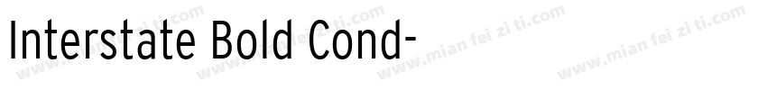 Interstate Bold Cond字体转换